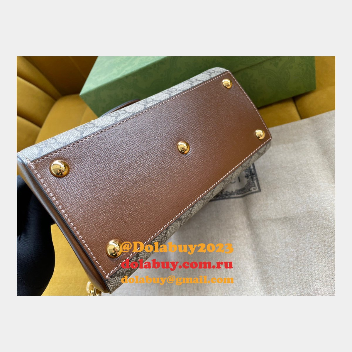 Fake Gucci Horsebit 1955 Top Handle Hot On Sale 703848 Bag