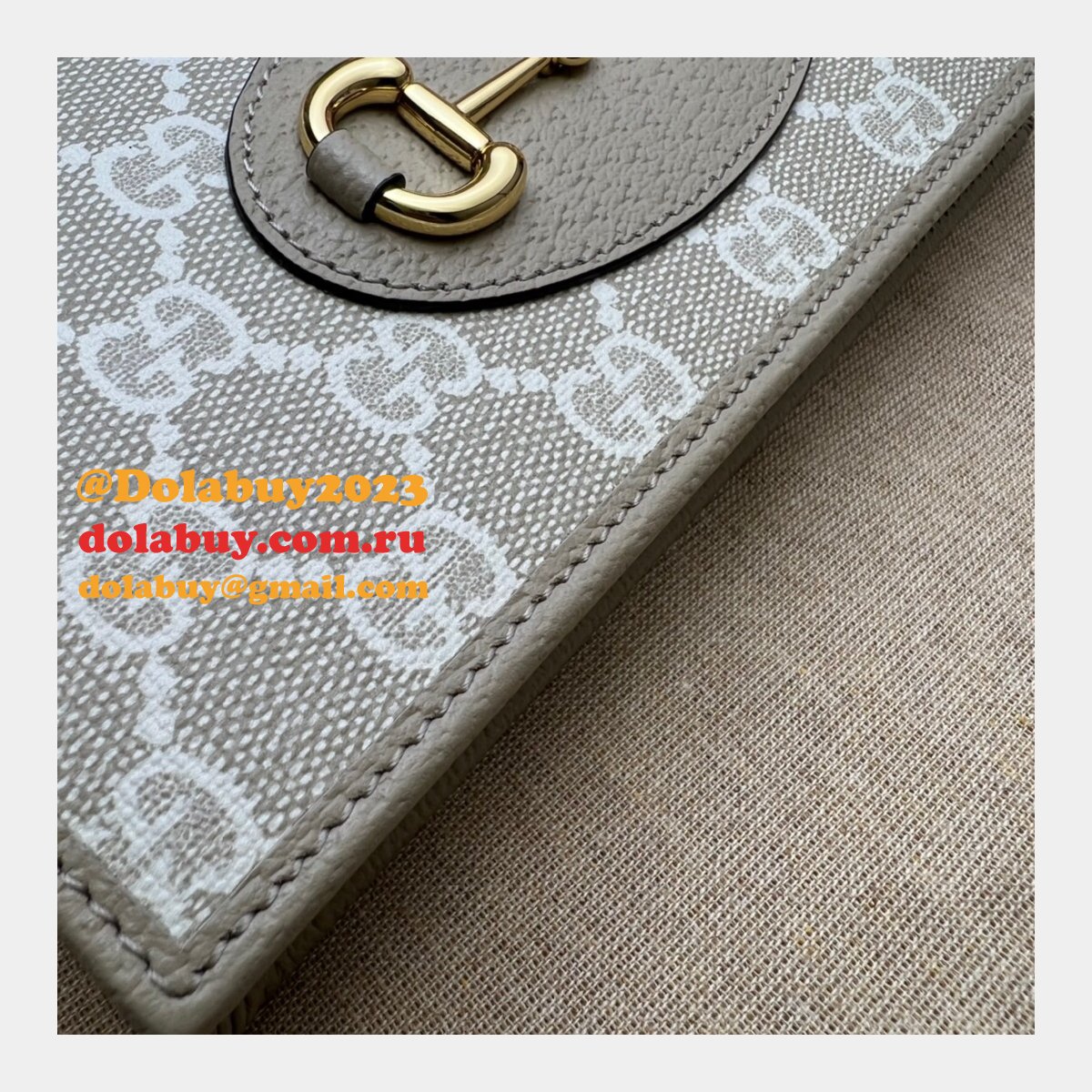 Gucci Replica 621892 Horsebit 1955 wallet with chain Top Quality GG Supreme