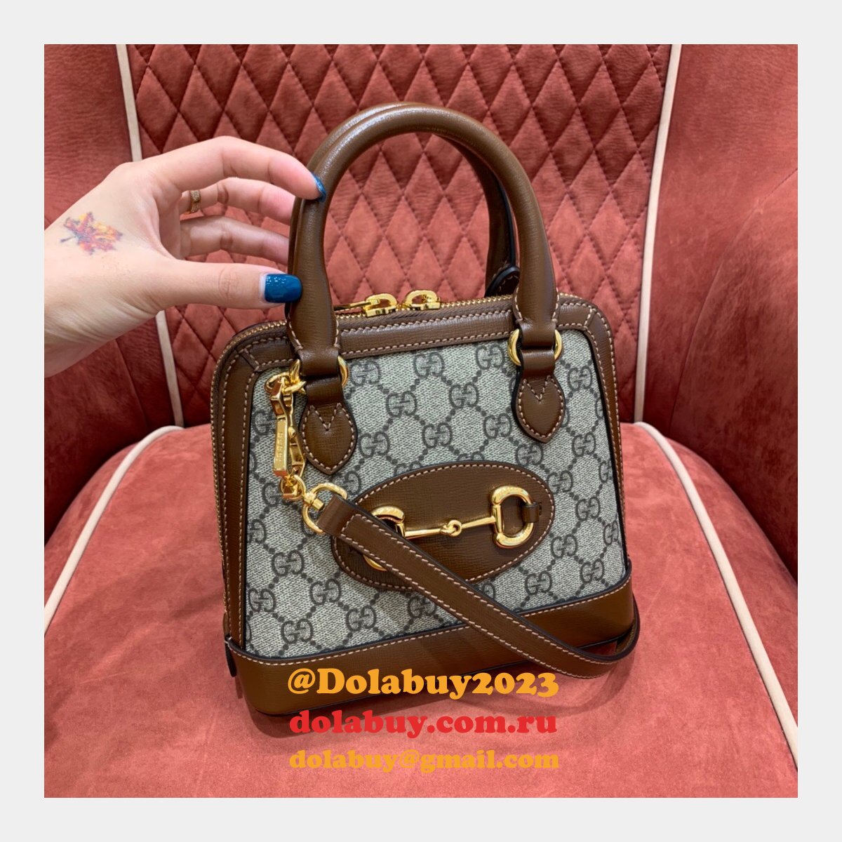Gucci Replica 1955 Horsebit top handle 640716 mini