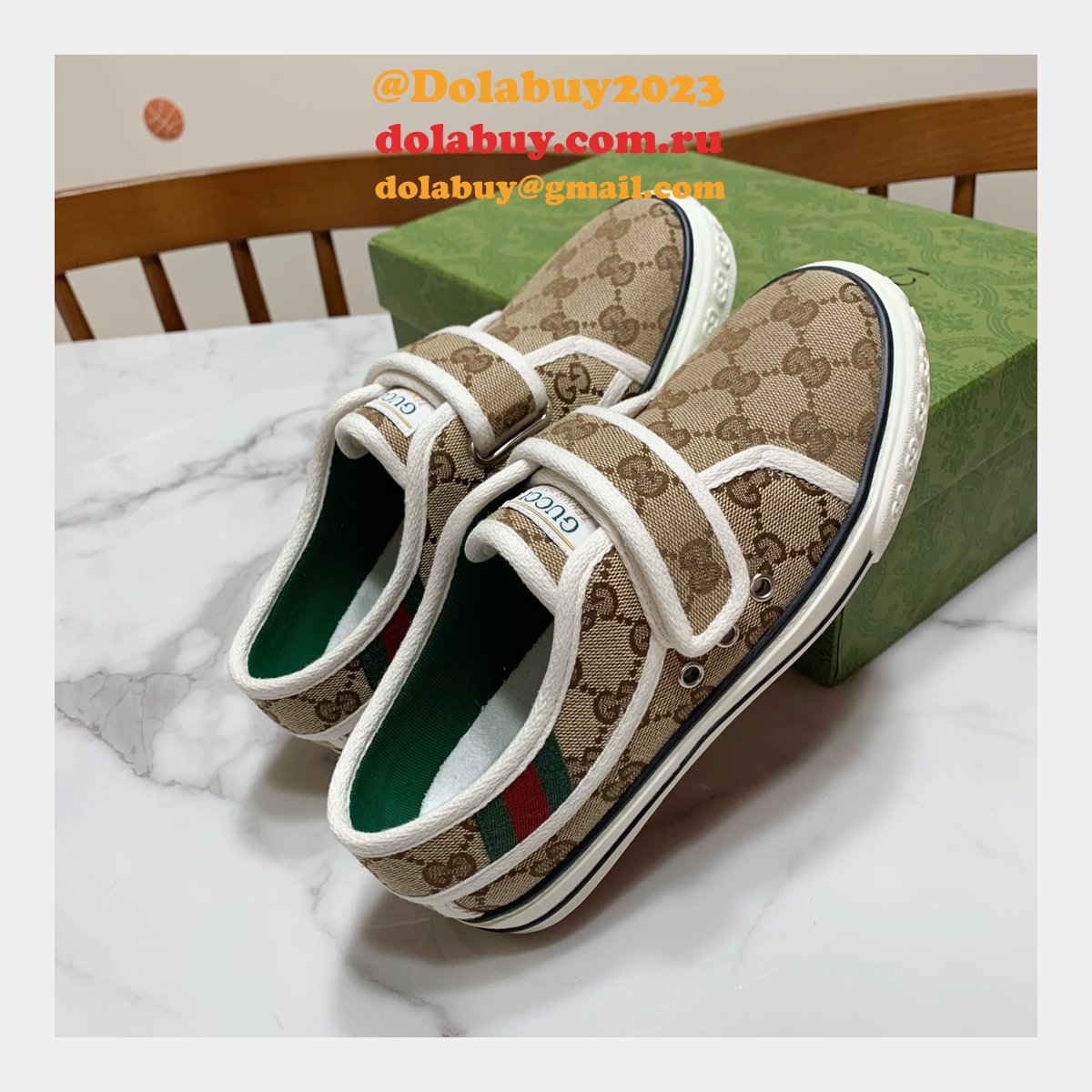 Gucci High Quality Replica GU7 1977 Canvas Perfect Shoes
