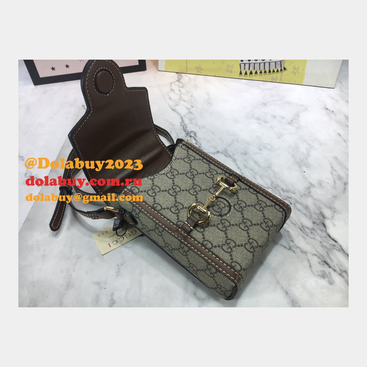 Replica Gucci Brown Gucci Horsebit 1955 mini 625615 bag