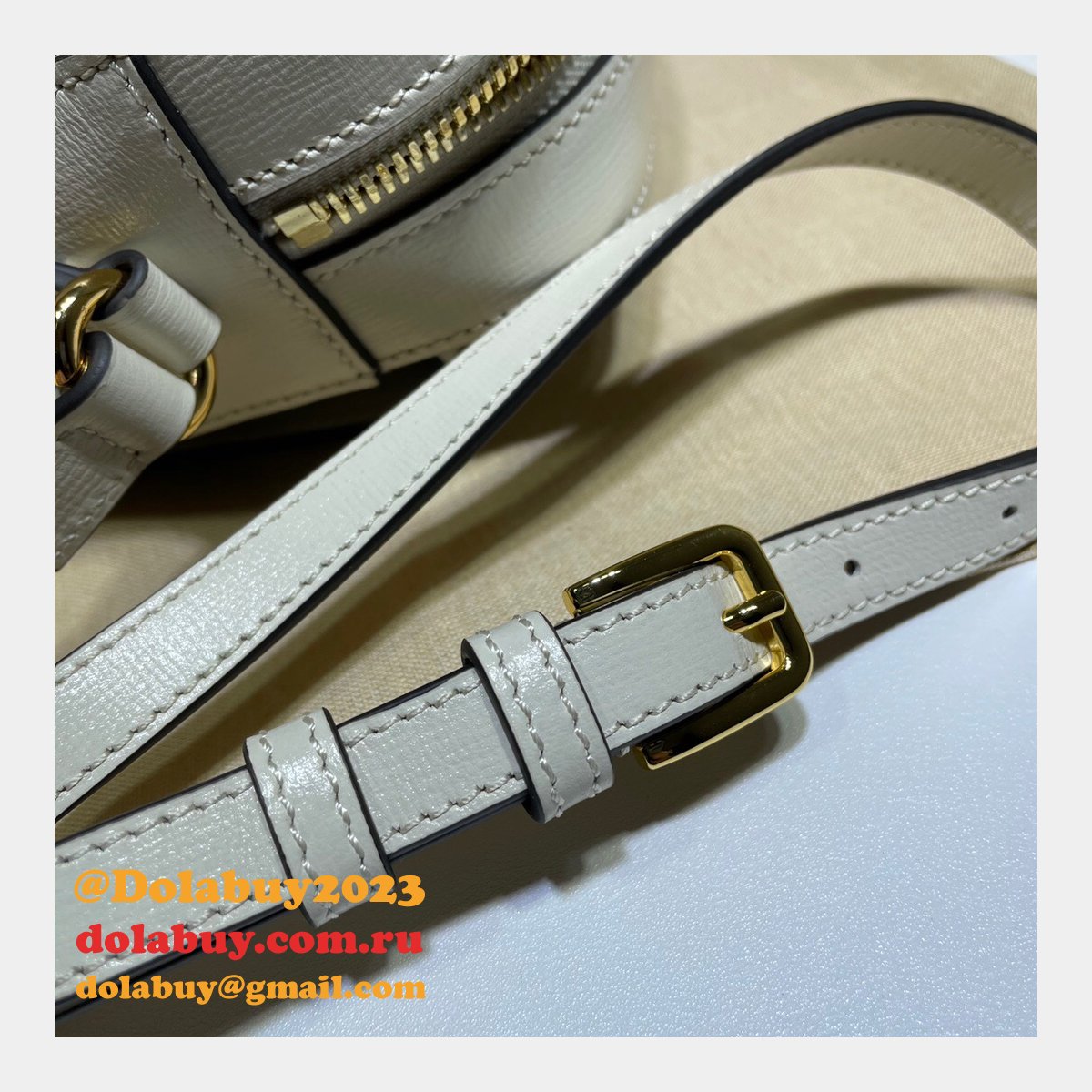 Gucci Replica Horsebit 1955 Small Brown or White Leather Shoulder 645454 Bag