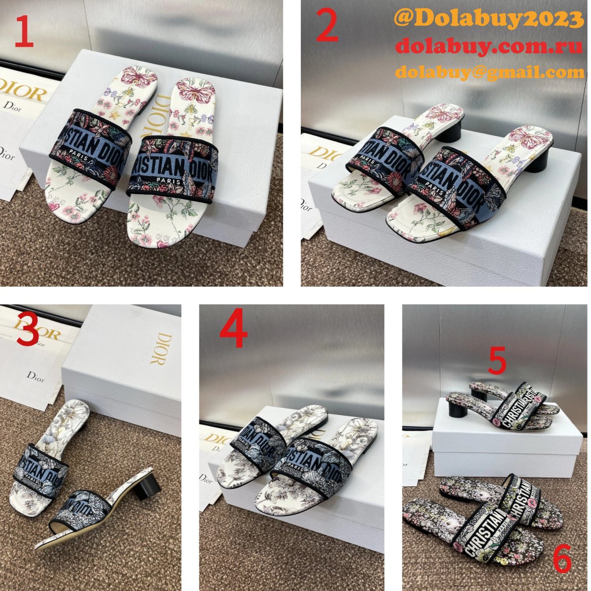 Top Quality DIOR Dway Slide Women Shoes