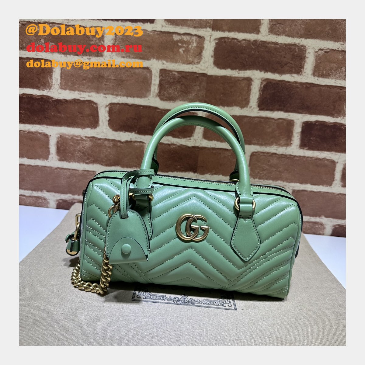 Gucci Top Quality GG Marmont Top Handles Replica 746319 Bag