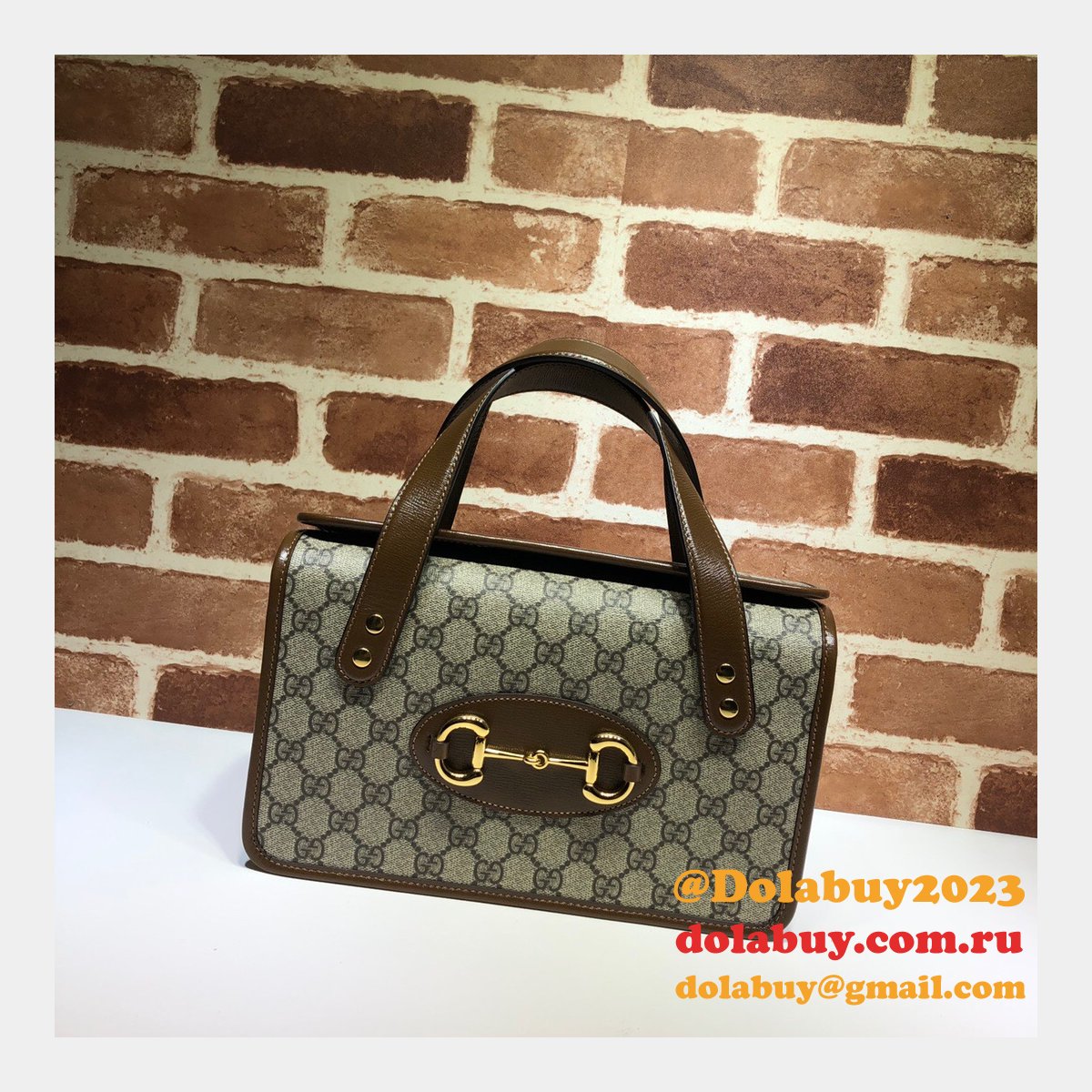 High Quality Replica Gucci 627323 Horsebit 1955 Small Top Handle Bag