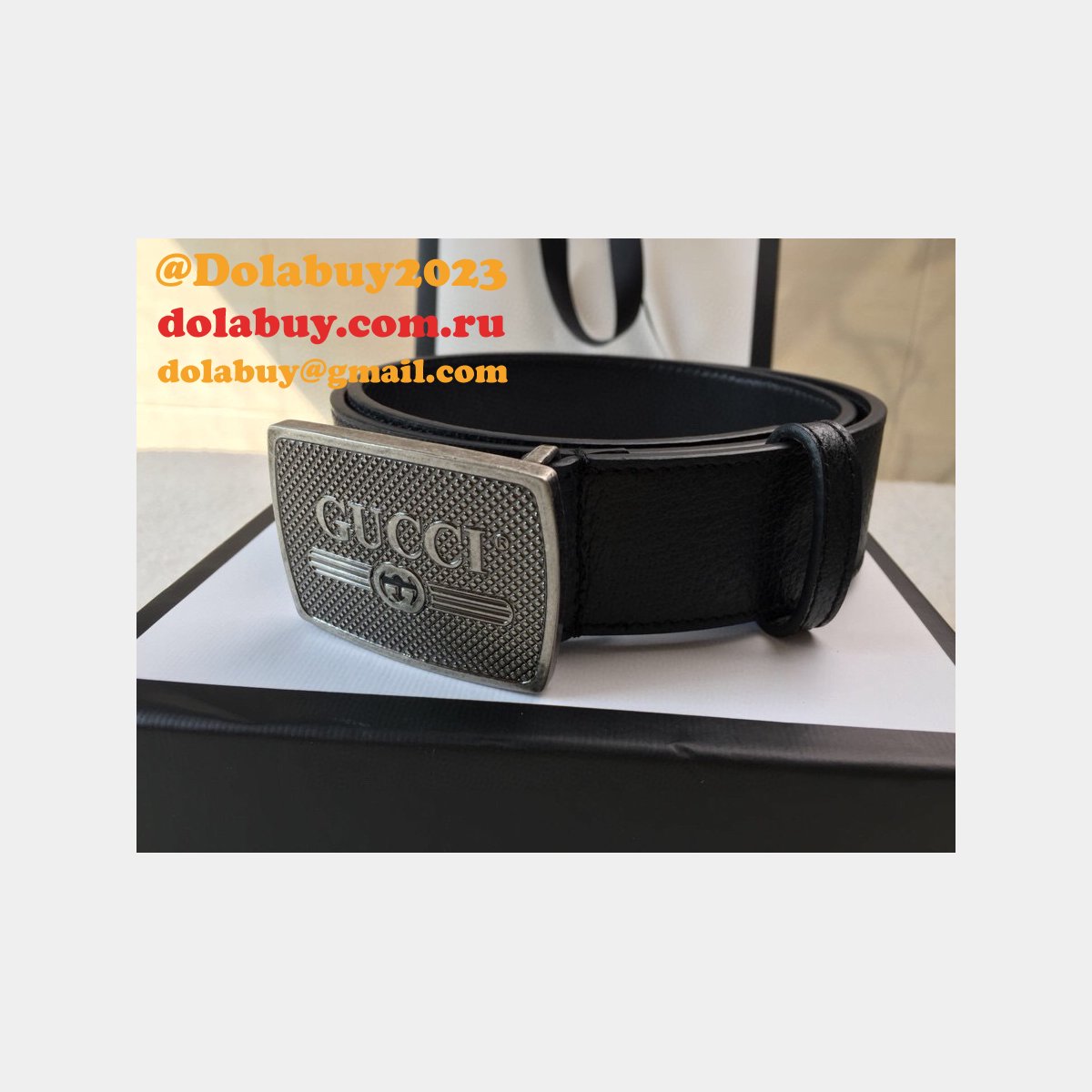 Knockoff Gucci Leather Belt 38mm Black Replica