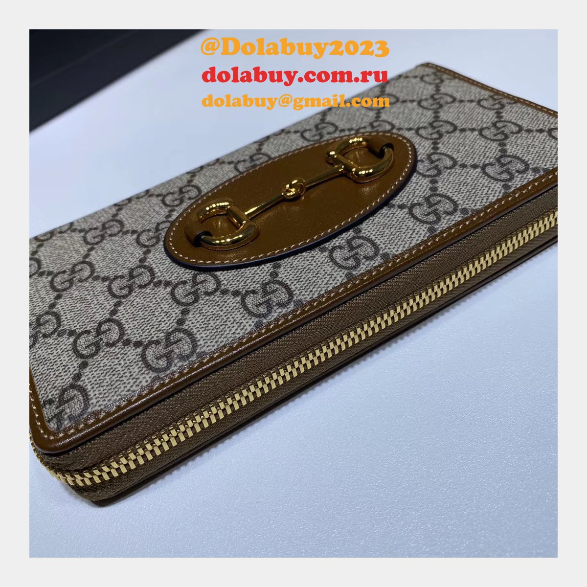 Best Gucci Replica 621889  1955 Horsebit zip around wallet