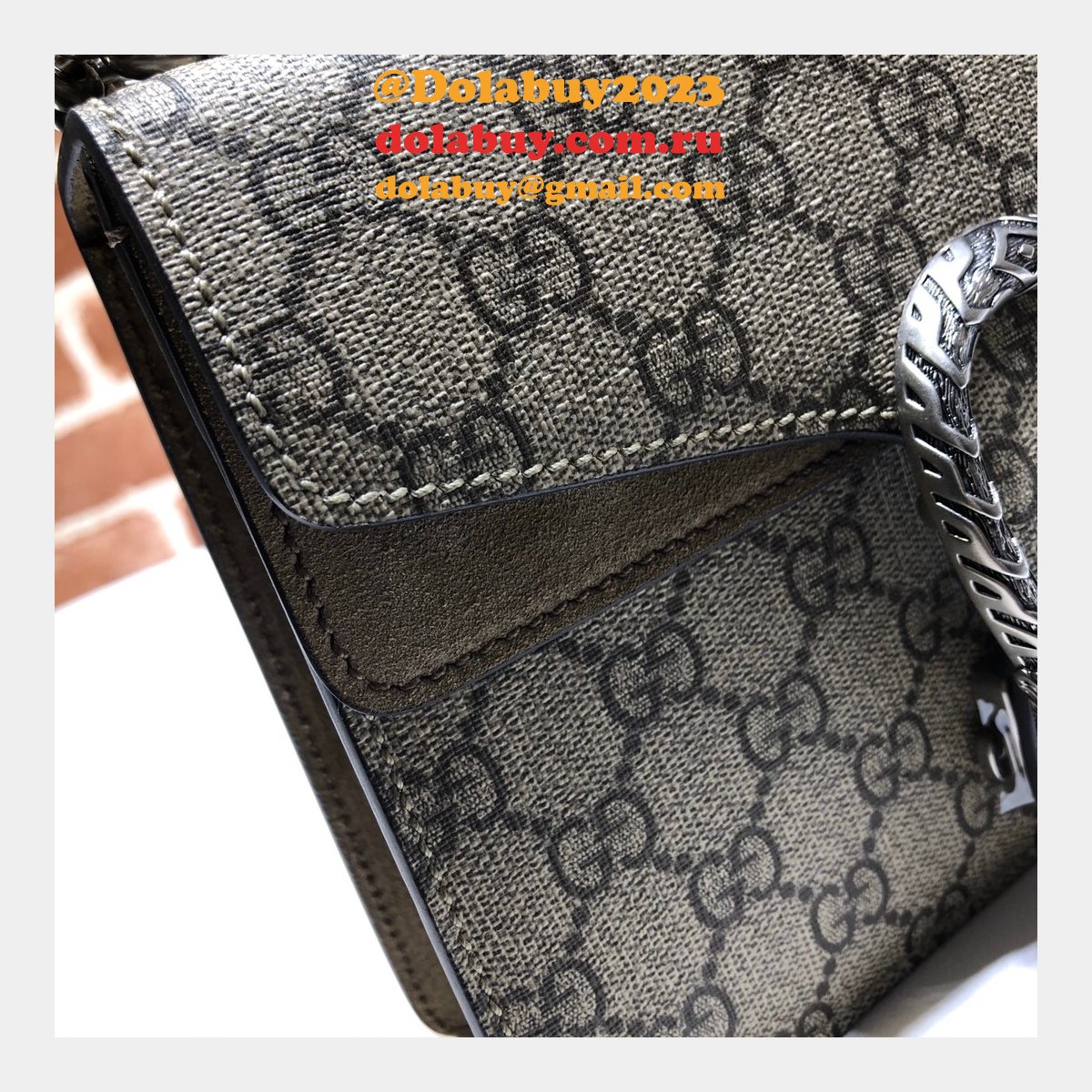 Gucci High Quality 421970 Dionysus GG Supreme mini Beige bag