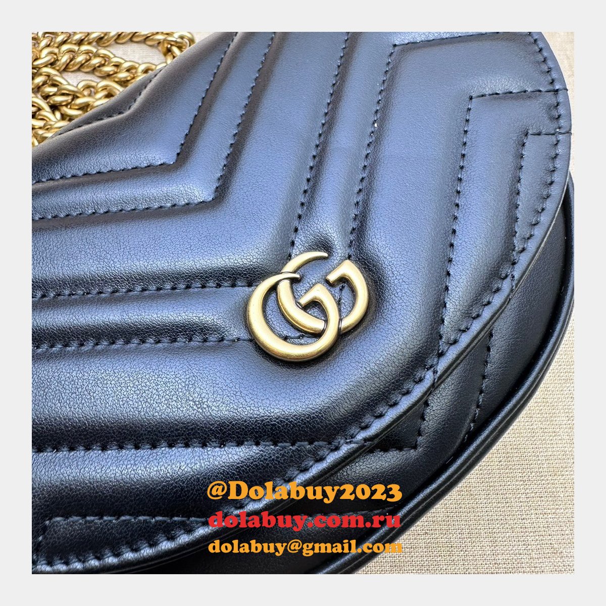 Offers 1:1 Replica Gucci GG Marmont 746431 Matelassé Chain Bag