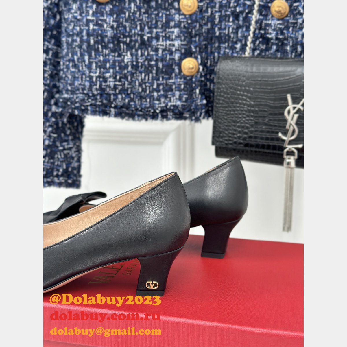 7 Star Valentino BOWOW PUMP IN KIDSKIN