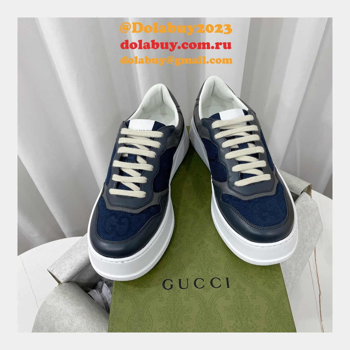 Buy Cheap Designer Replica GG Couple Platform Gucci Shoes