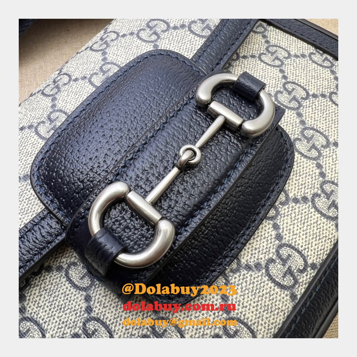 Fake 658574 Gucci Wholesale Horsebit 1955 GG mini bag