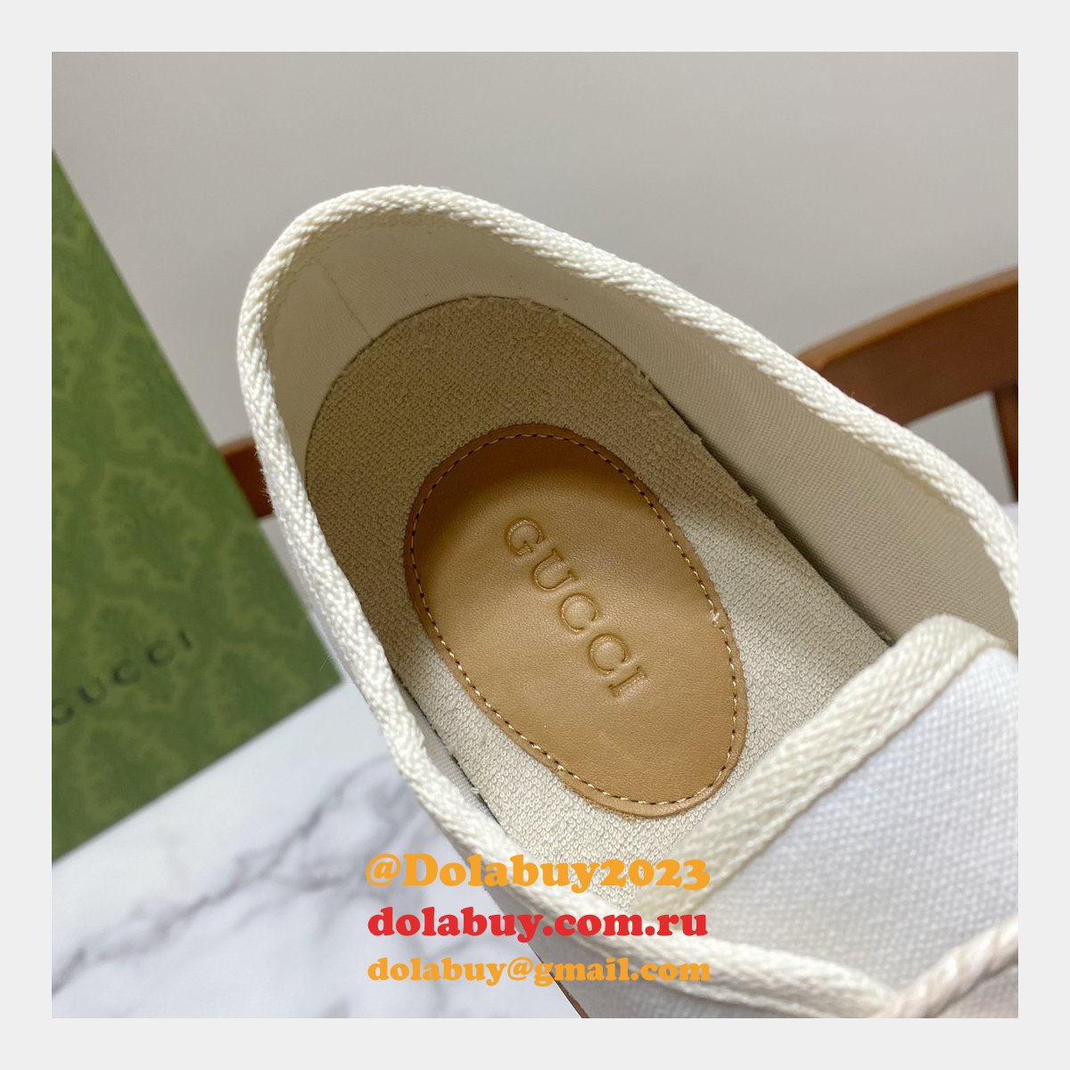 Gucci Shoes Replica Double G Canvas 1:1 Mirror High-Quality