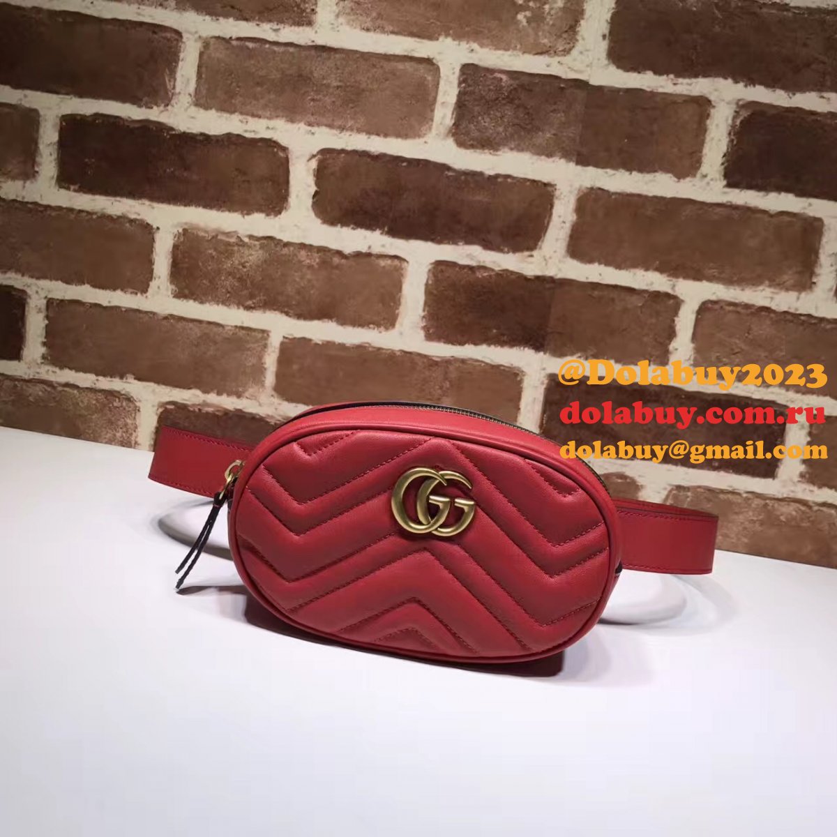 Best 476434 Gucci GG Marmont matelassé leather belt bag