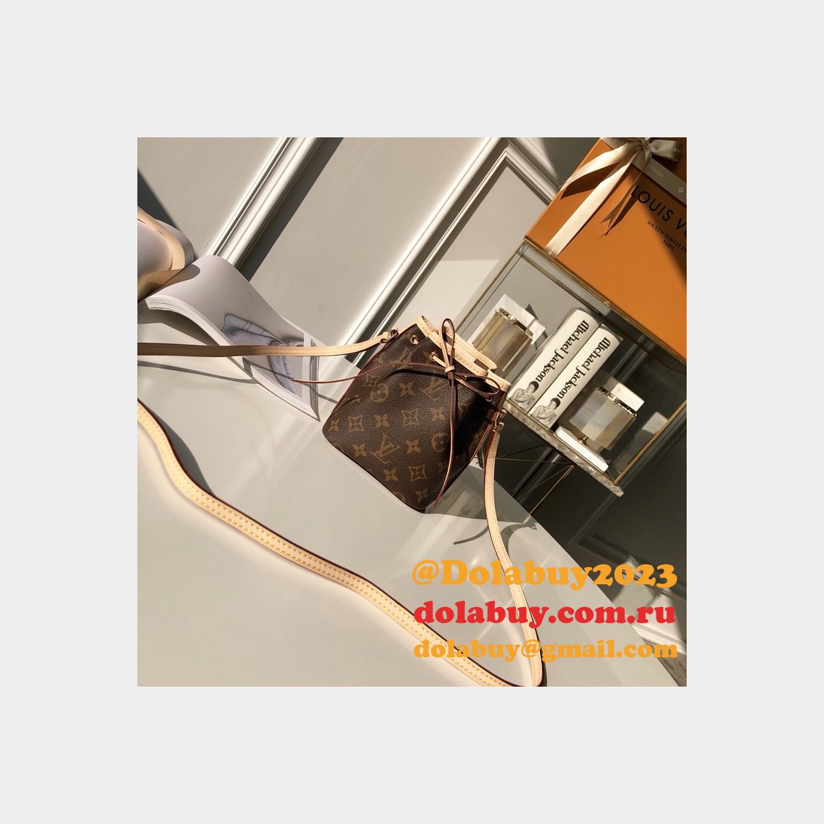UK Louis Vuitton Nano Noe Monogram in Marron M41346 Bag