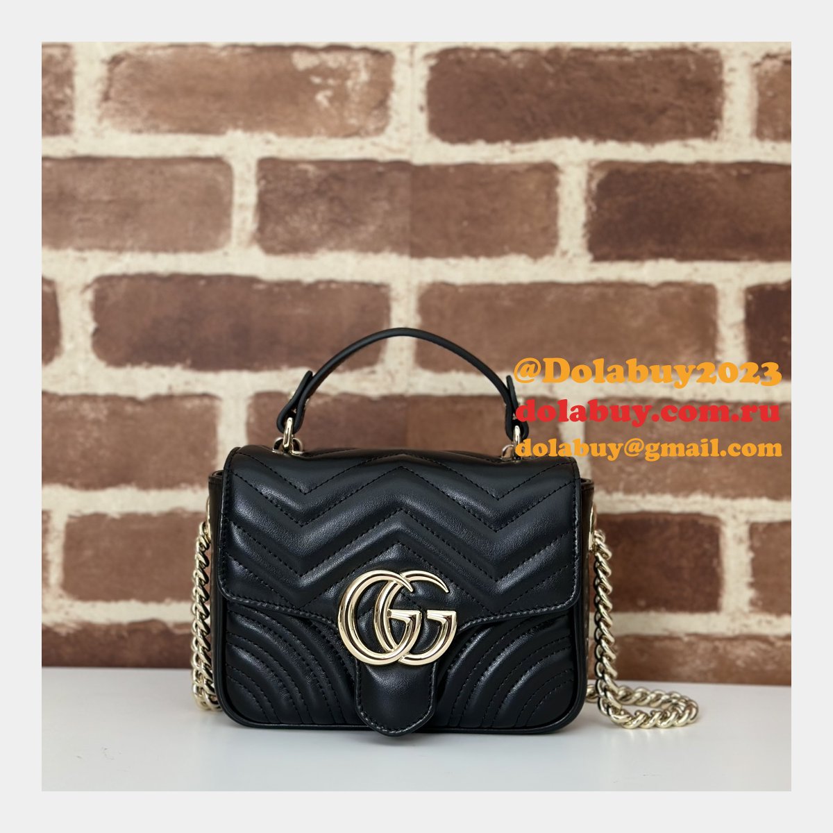 Best GG Marmont Gucci 811238 Top Handle Knockoff Bag