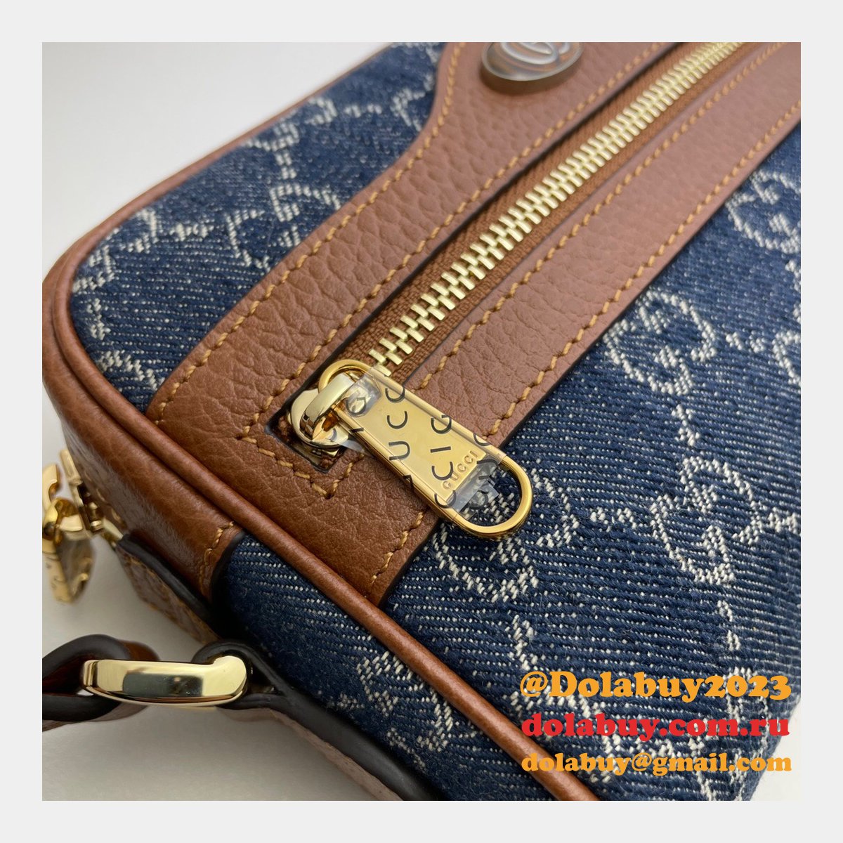Gucci Replica 517350 Ophidia GG mini blue bag