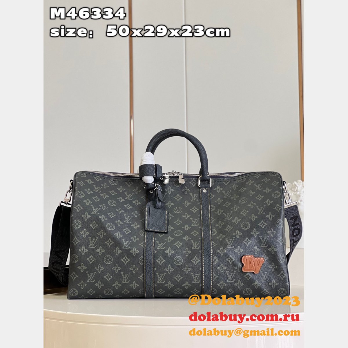 Louis Vuitton Designer Keepall Bandoulière 50 Monogram M46334 Bag