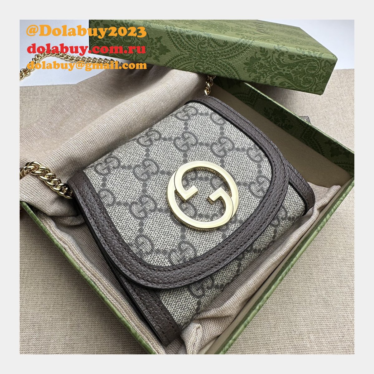Designer Gucci Replica 725219 Blondie Chain Wallet UK Bag