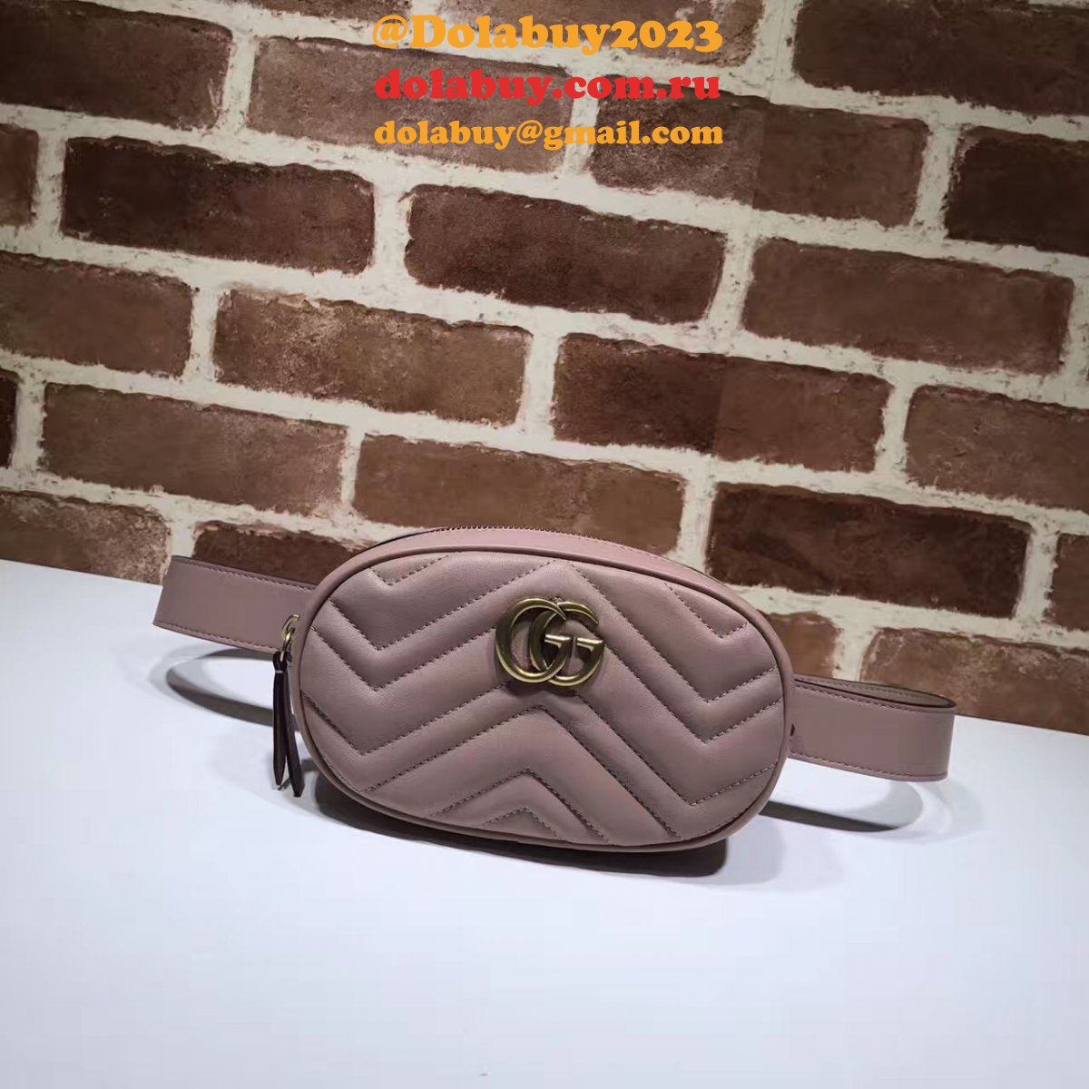 Best 476434 Gucci GG Marmont matelassé leather belt bag