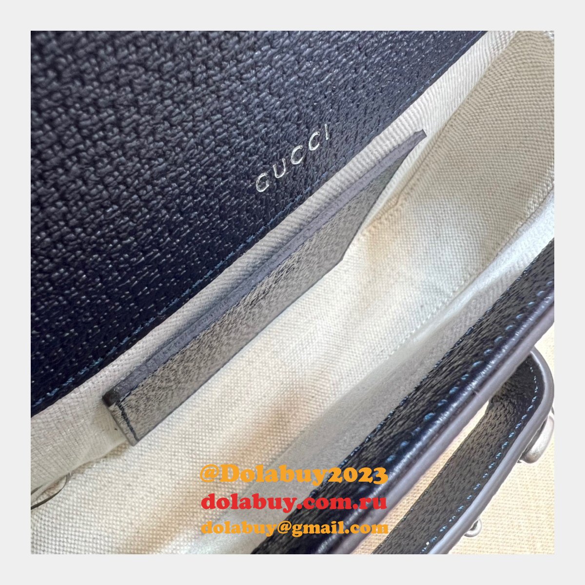 Fake 658574 Gucci Wholesale Horsebit 1955 GG mini bag