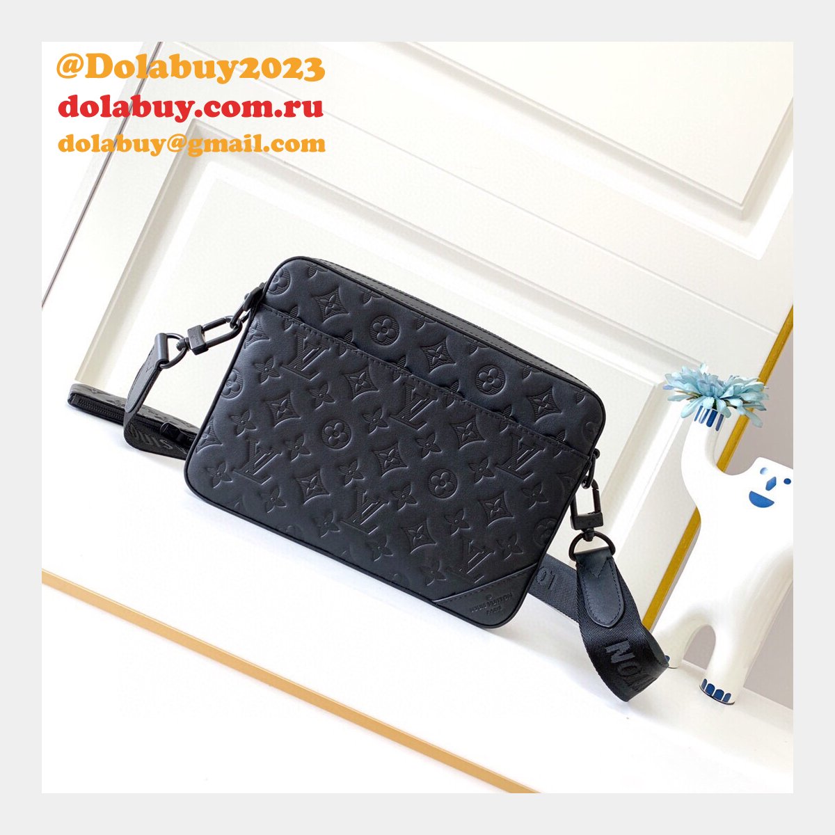 Top Quality Louis Vuitton Duo Messenger G65 M69827 Black