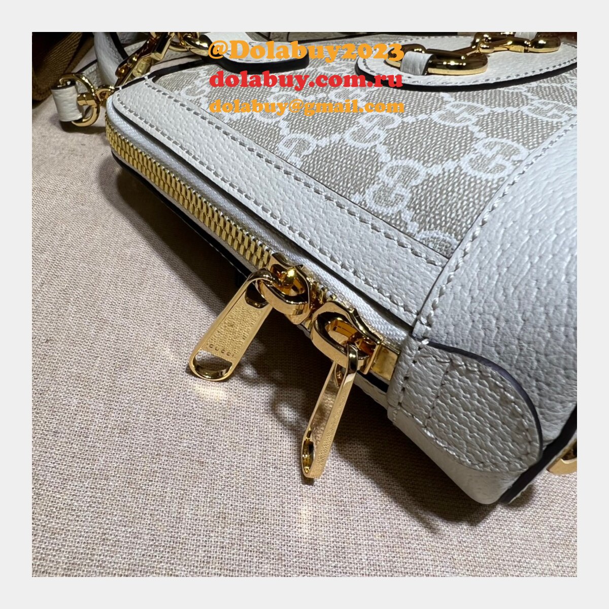 Gucci Fake Luxury Goods 677212 Horsebit Top Handle Bag