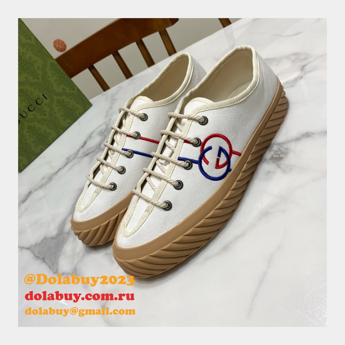 Gucci Shoes Replica Double G Canvas 1:1 Mirror High-Quality