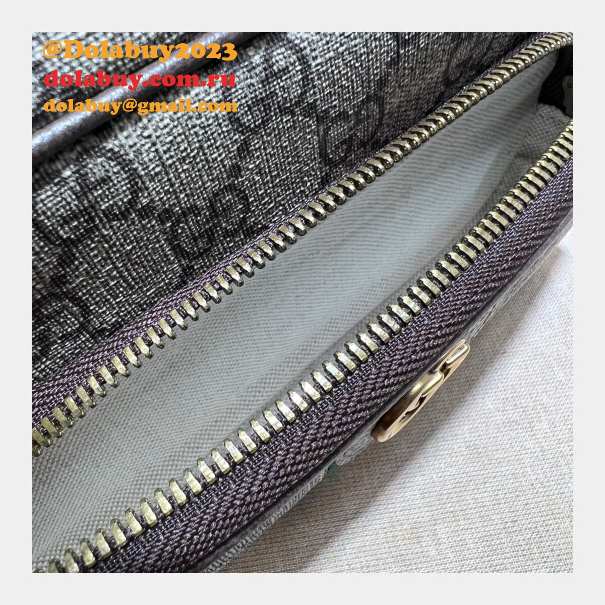 Brown/Blue Gucci Replica Ophidia GG 722557 Bag