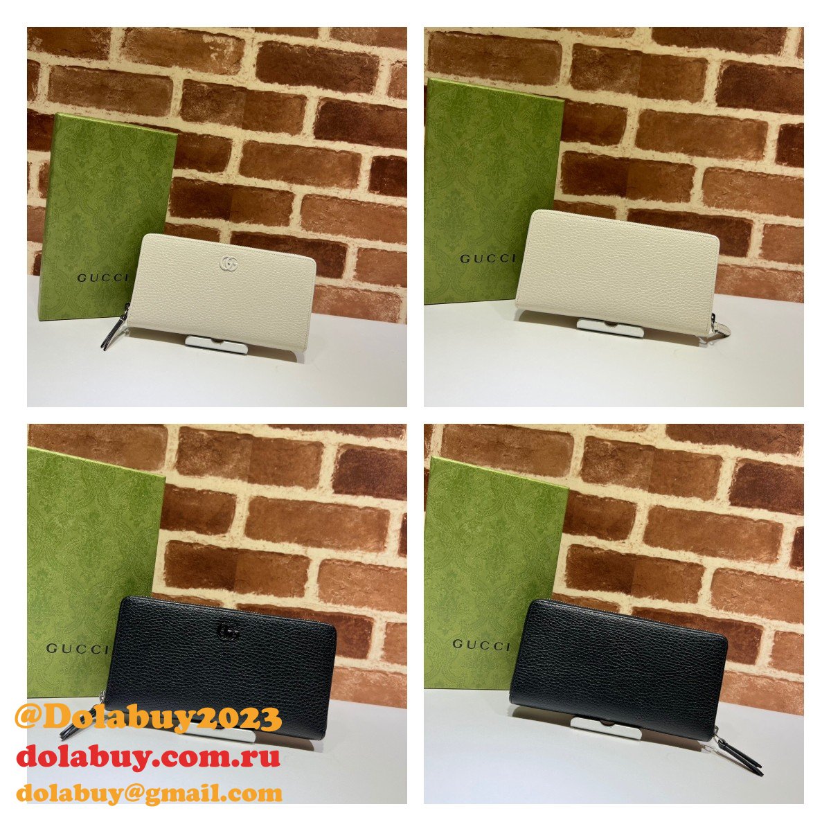 Gucci Best Replica 456117 GG Marmont zip around wallet
