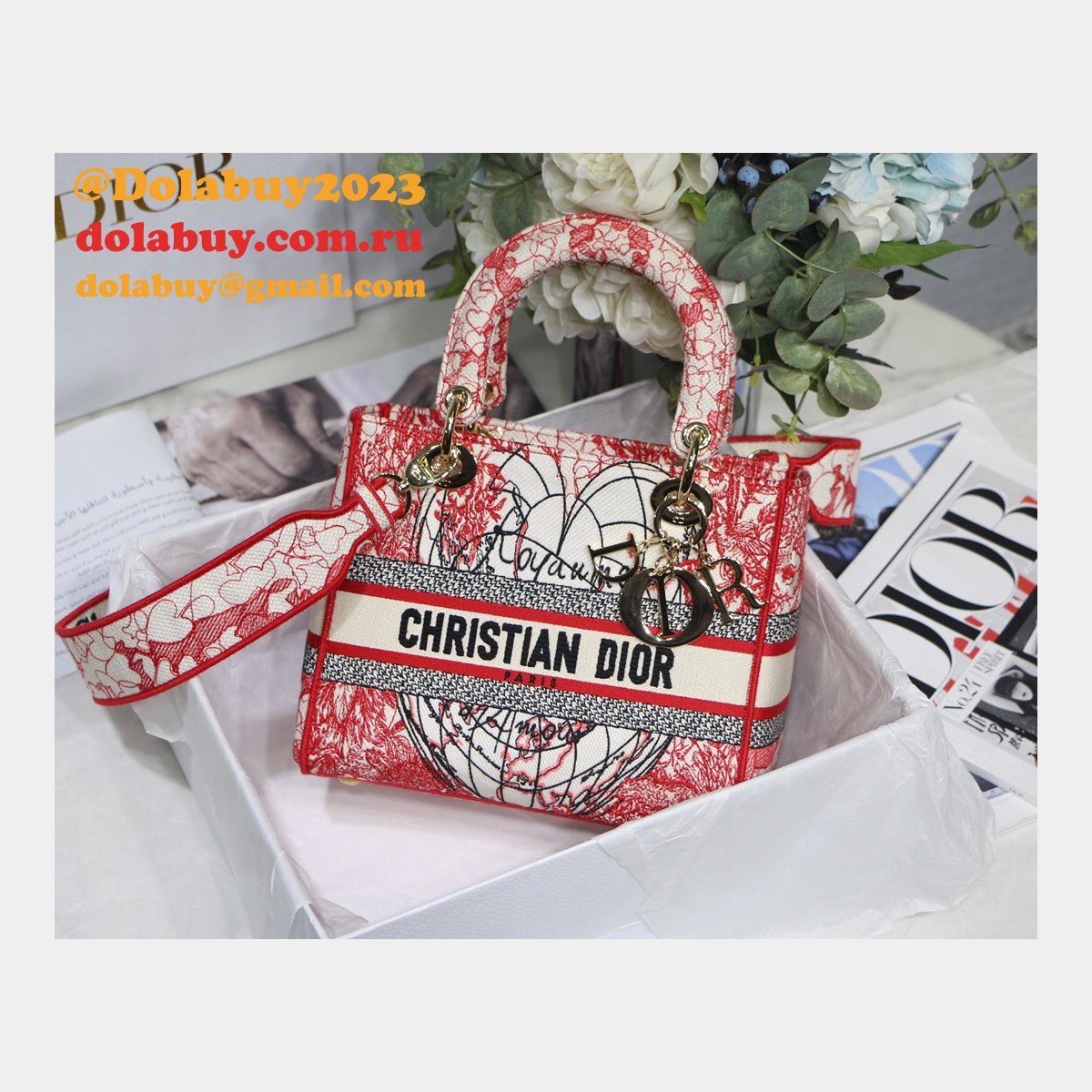 UK Quality Designer Replica Christian Dior Lady Dior 24cm Handbags Bags