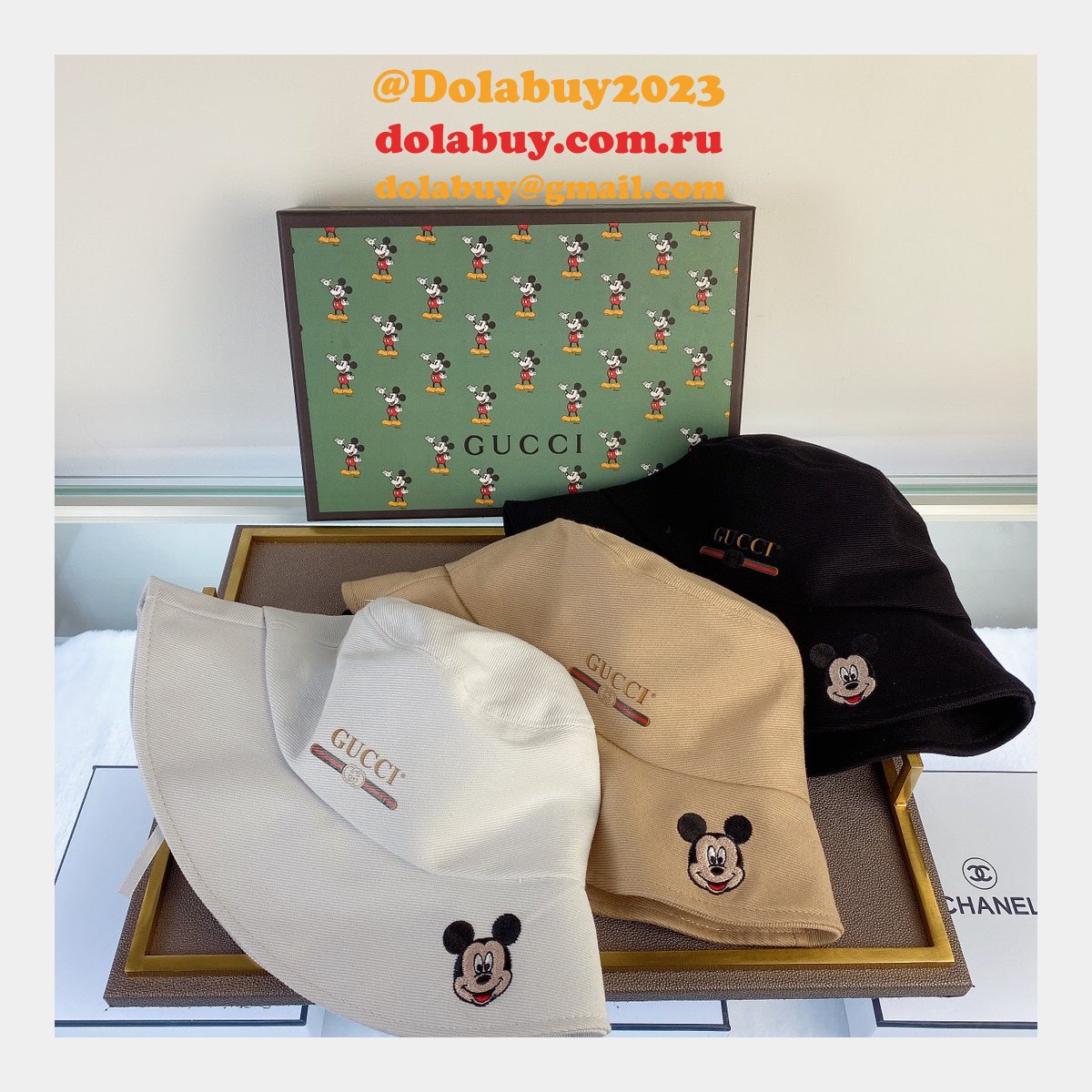 Cheap Gucci Mickey fisherman hat