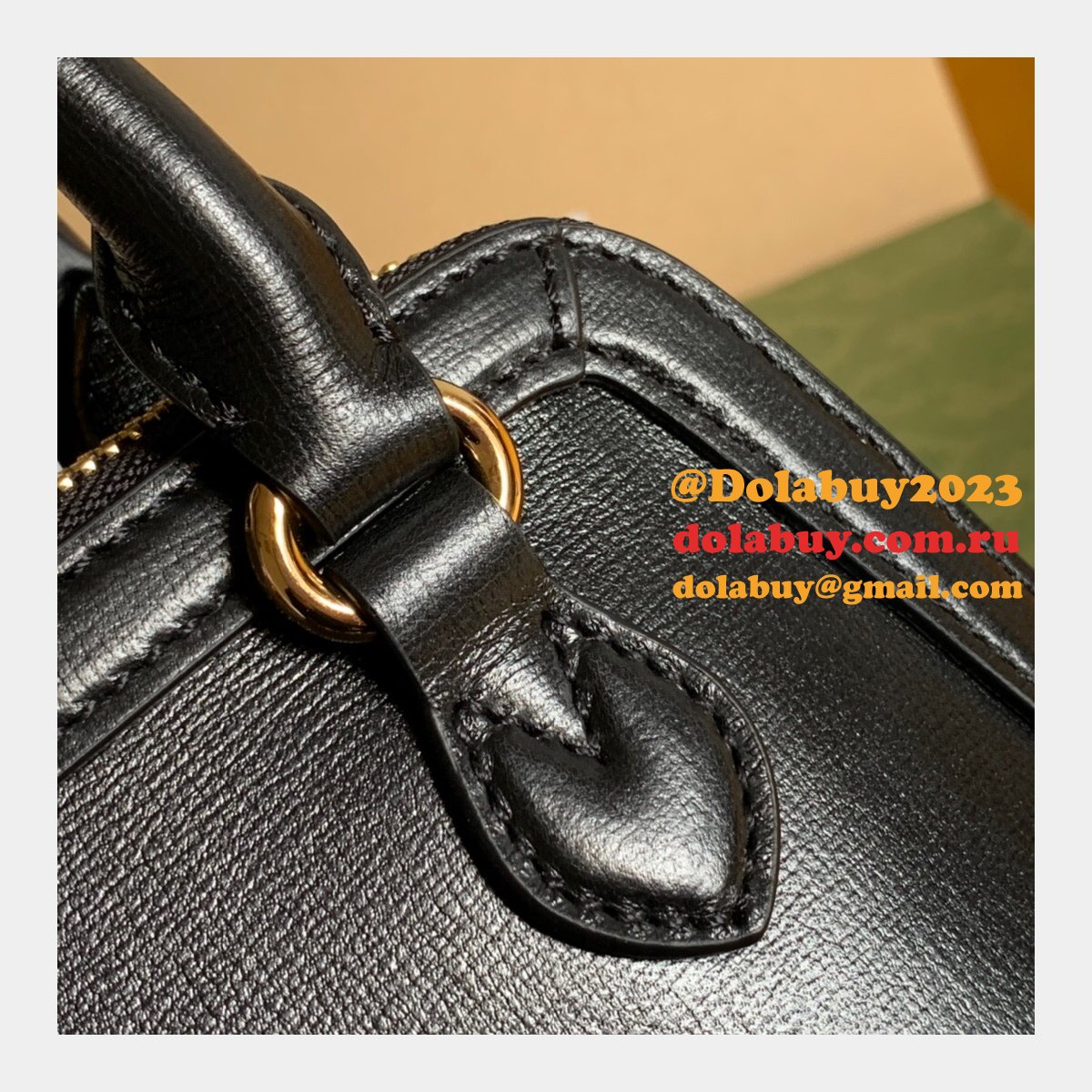 Gucci Top Quality Horsebit 1955 mini top handle 640716 black bag