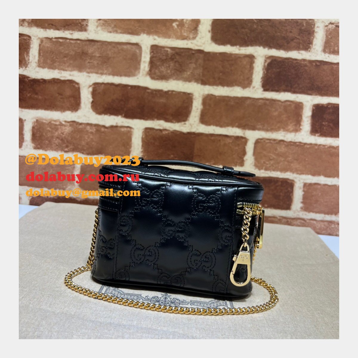Best Gucci 723770 AAA Fake GG Matelassé Top Handle Bag
