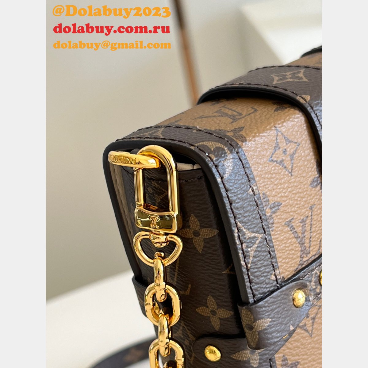 Louis Vuitton Buy Cheap Vertical Trunk Pochette M67873 Monogram Reverse from China