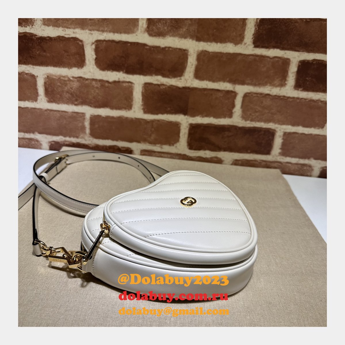 Top Quality GG MARMONT 751628 Heart matelasse BAG