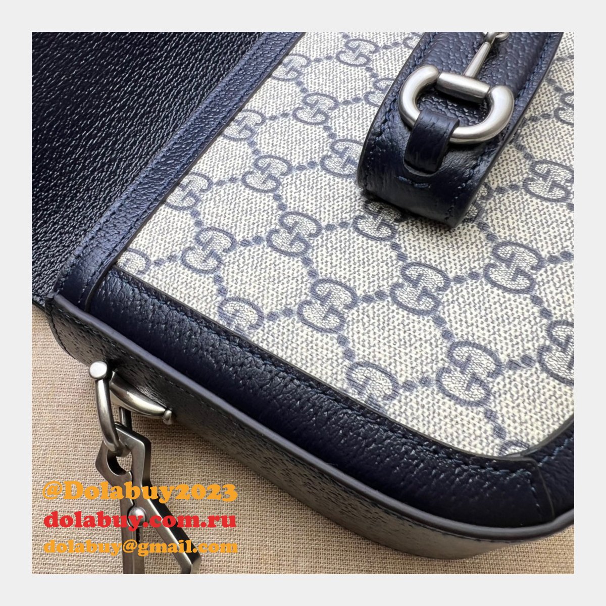 Fake 658574 Gucci Wholesale Horsebit 1955 GG mini bag