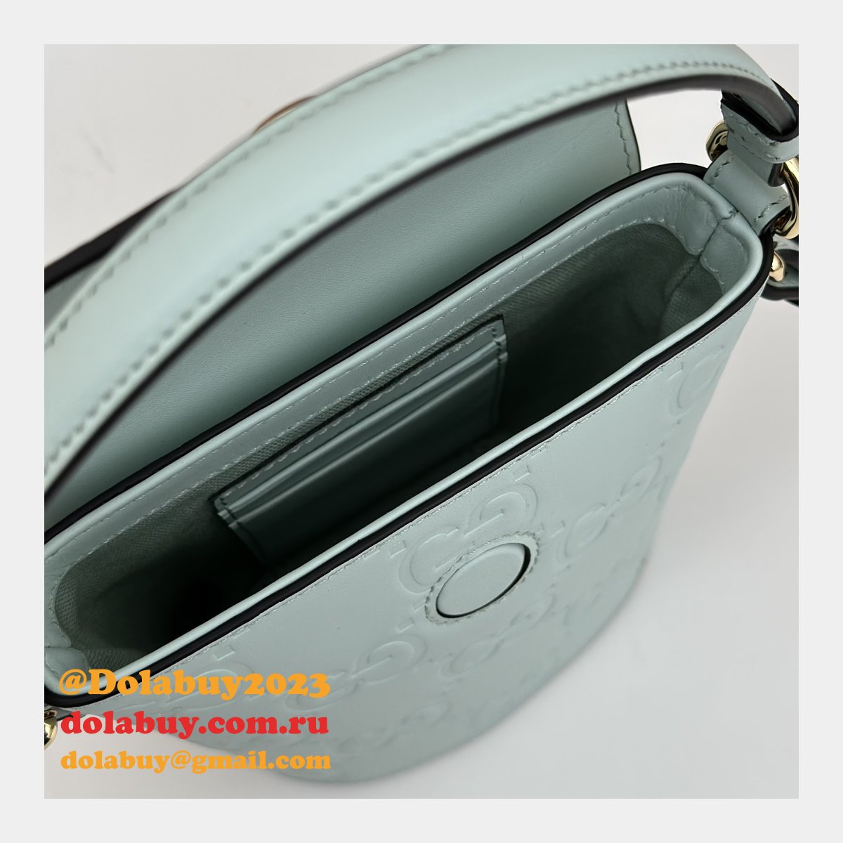 Gucci 772795 UK Embossed Top Handle Replicas Shoulder Bag