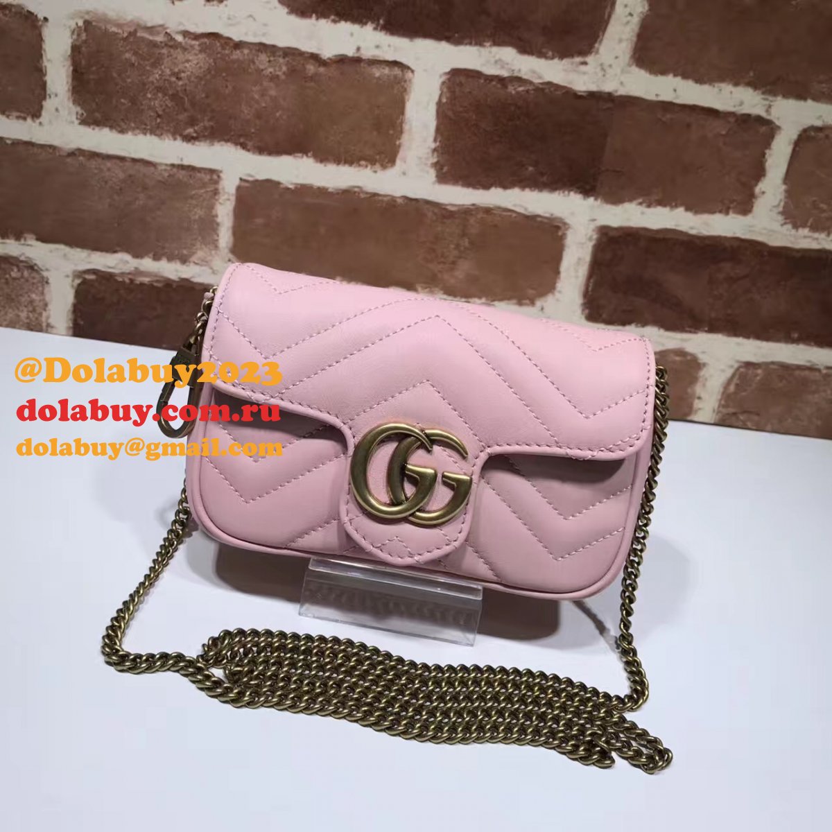 Gucci Marmont Fashion Mini Chevron bag 476433