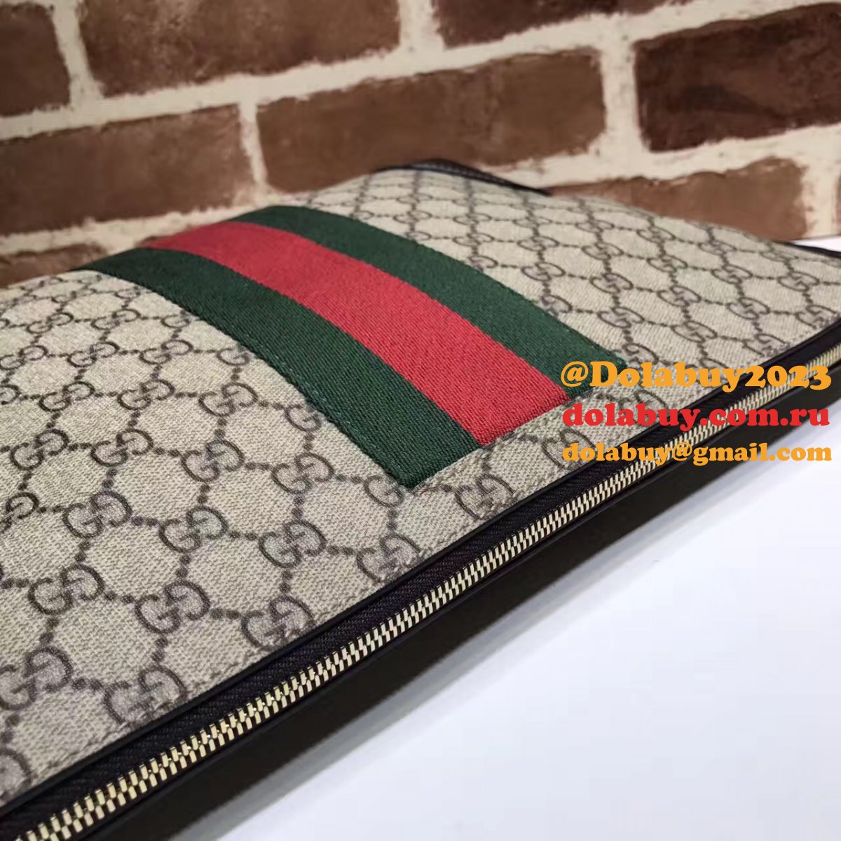 7 Star Gucci Fake 474139 GG Supreme Wide Messenger