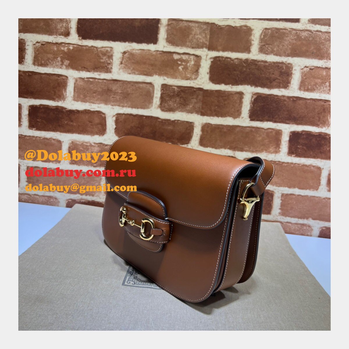 Gucci 1:1 Replica Designer GG Supreme 602204 1955 Horsebit Shoulder Bag