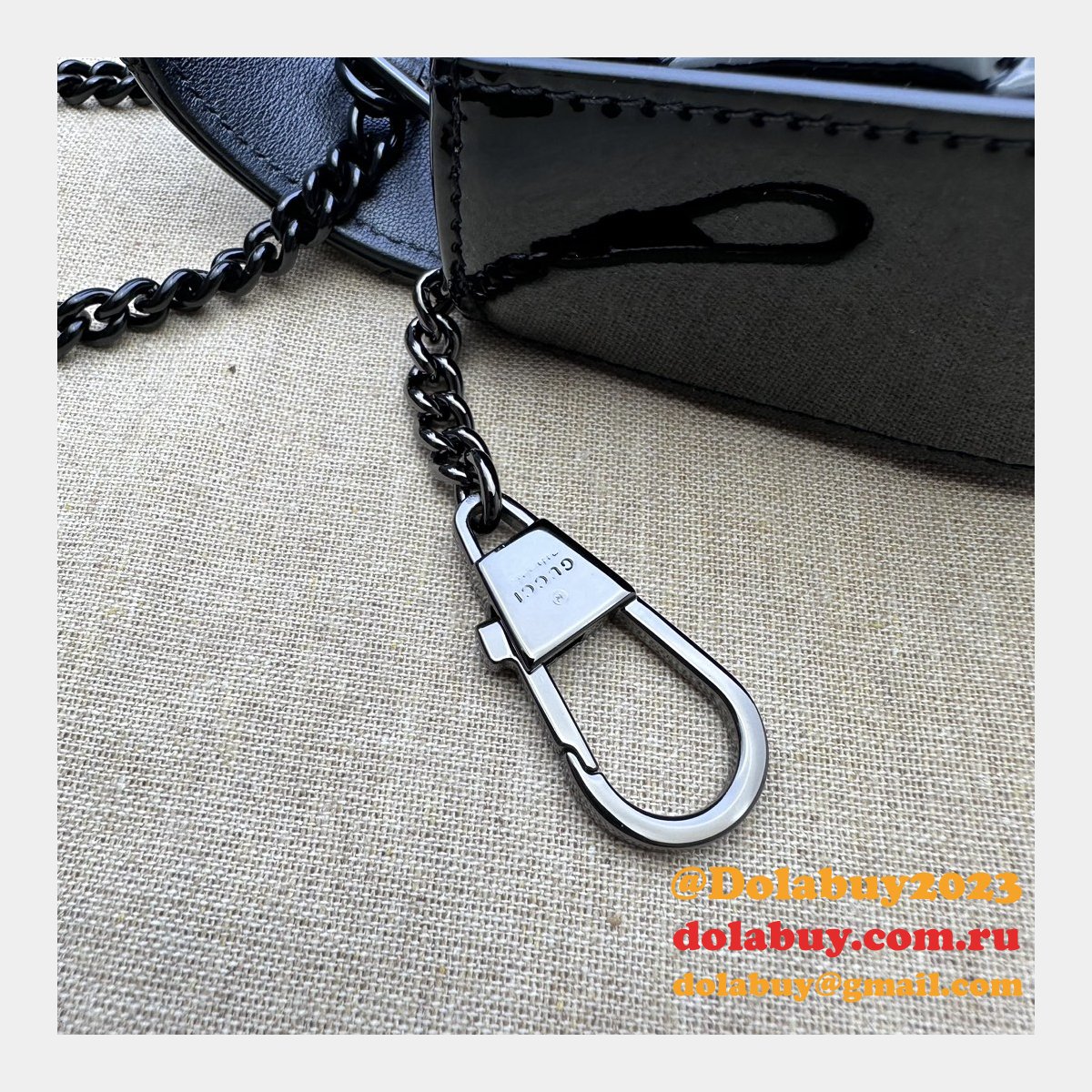 High Quality GG Marmont Super Replica Gucci 476433 Black Bag
