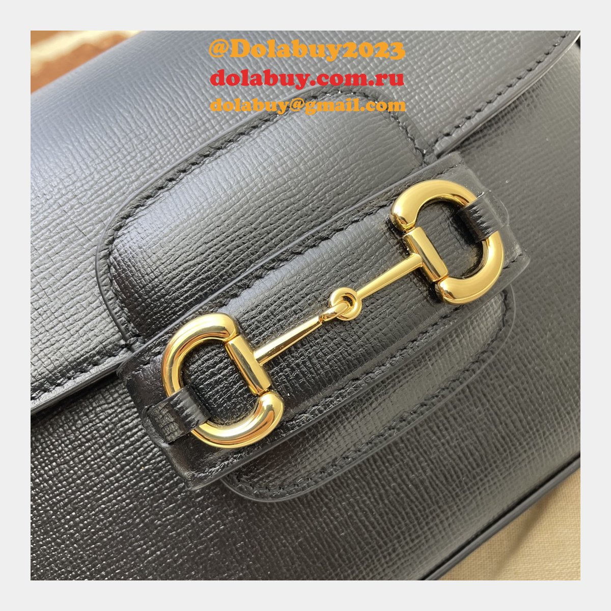 Fake Gucci Horsebit 1955 mini black 658574 bag