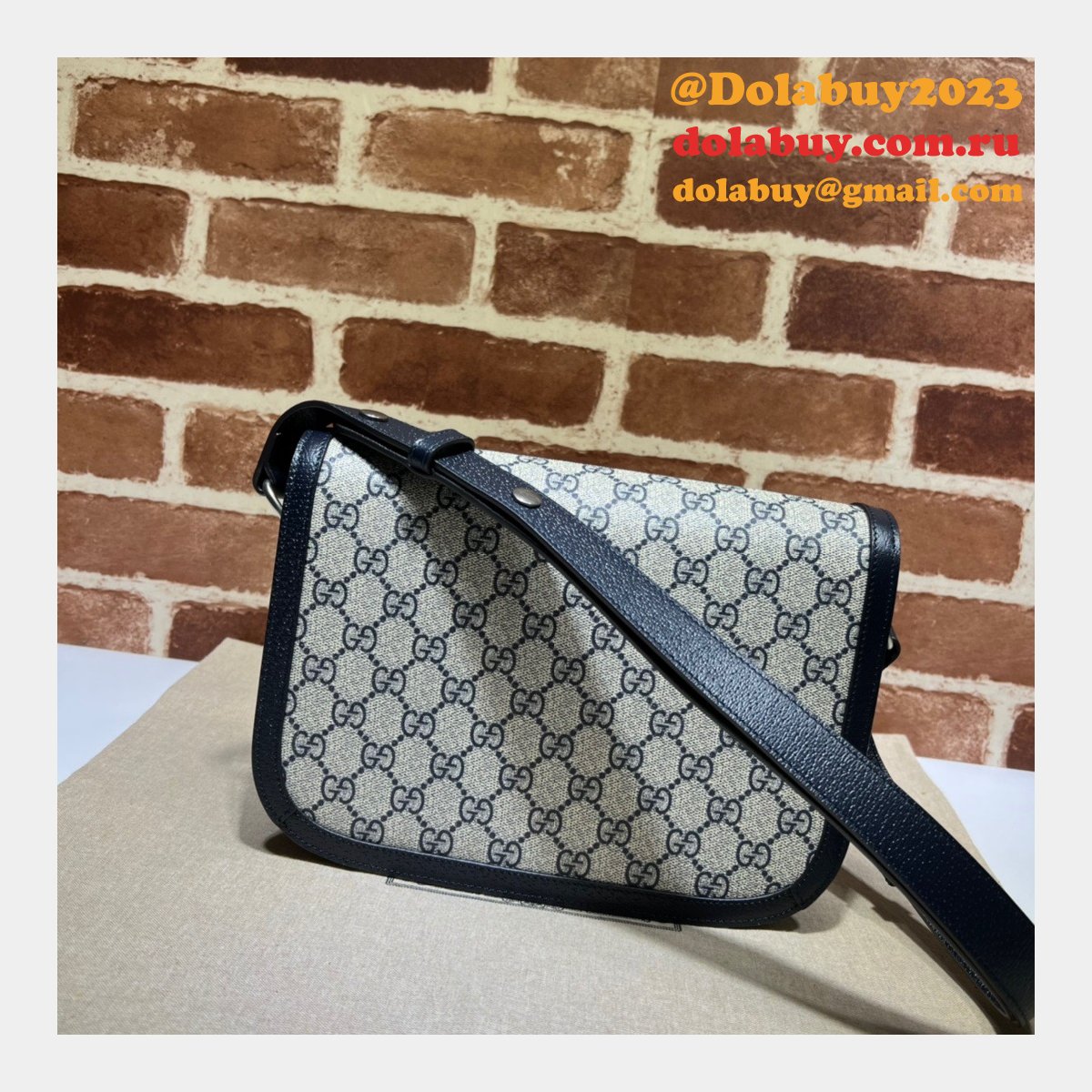 Gucci Copy 1955 Horsebit GG Supreme Shoulder 602204 Bag