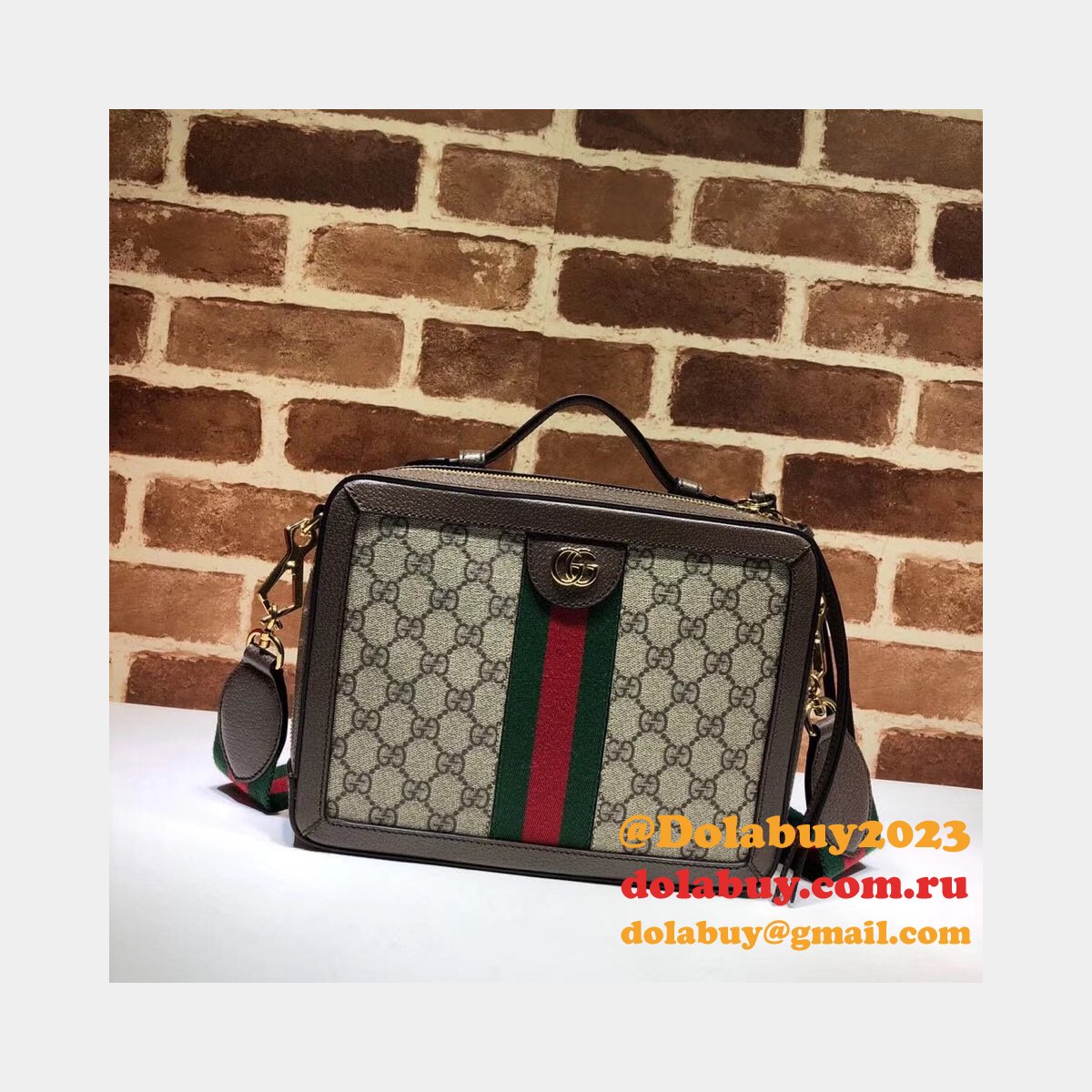 Replica Gucci High Quality GG Supreme Ophidia Small Shoulder 550622 Bag
