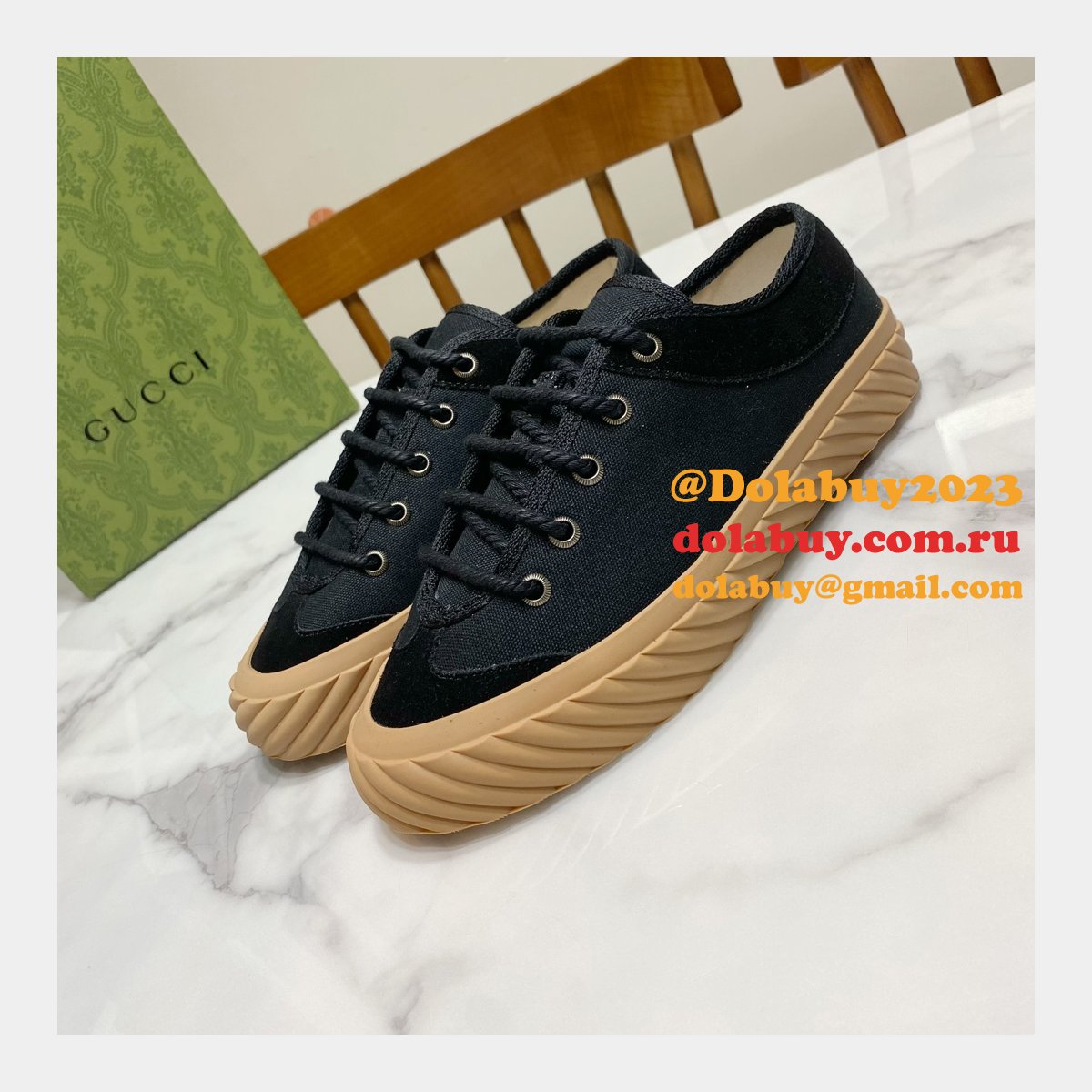 Perfect Dolabuy 1:1 Mirror Replica Gucci GG Canvas Shoes