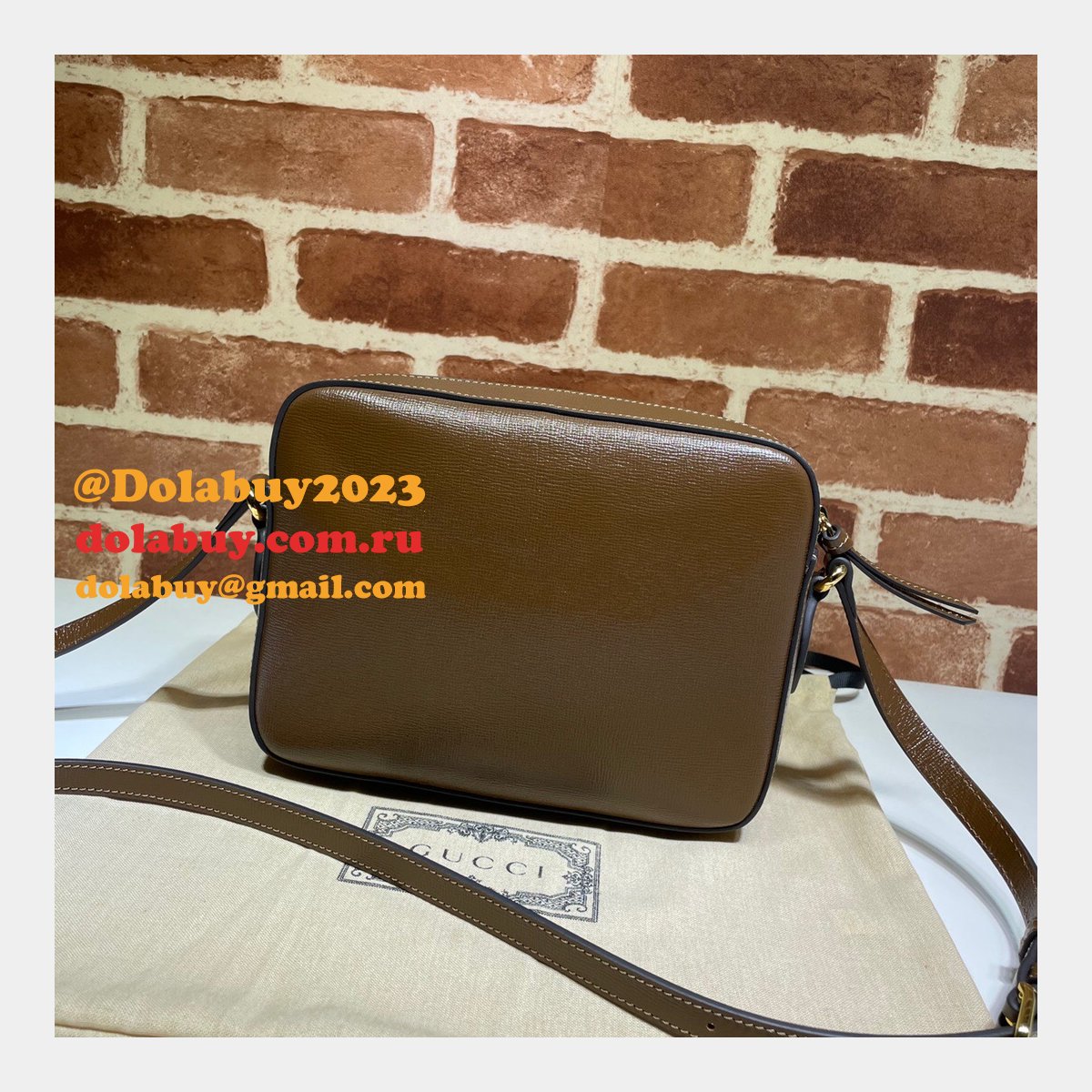 Gucci Horsebit 1955 Small Shoulder 645454 Black Army Green White Bag