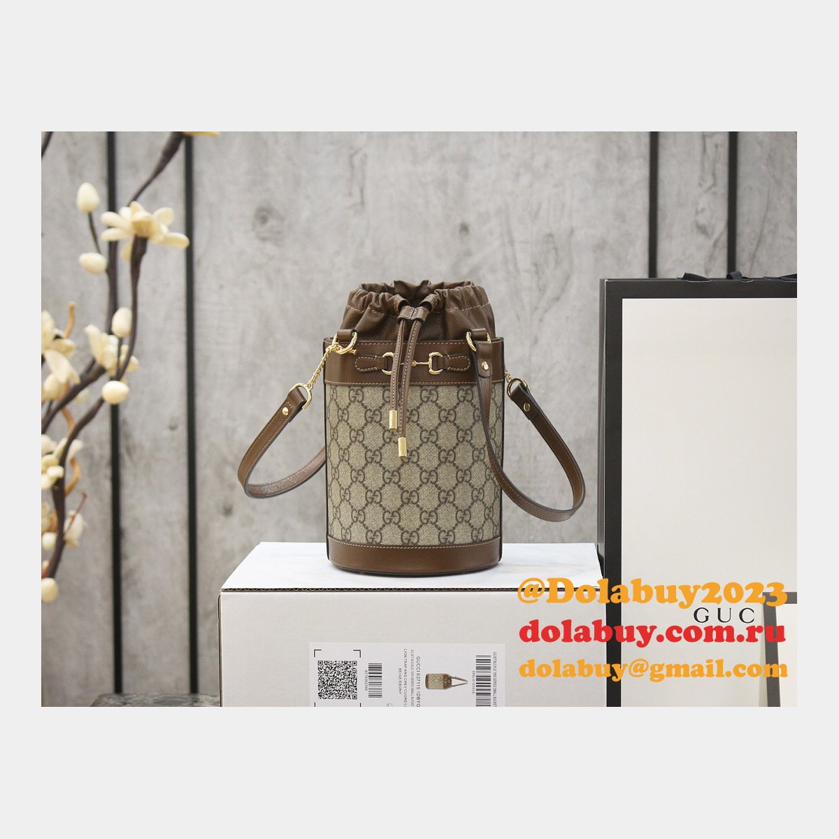Gucci 637115 Replicas Horsebit 1955 small bucket bag