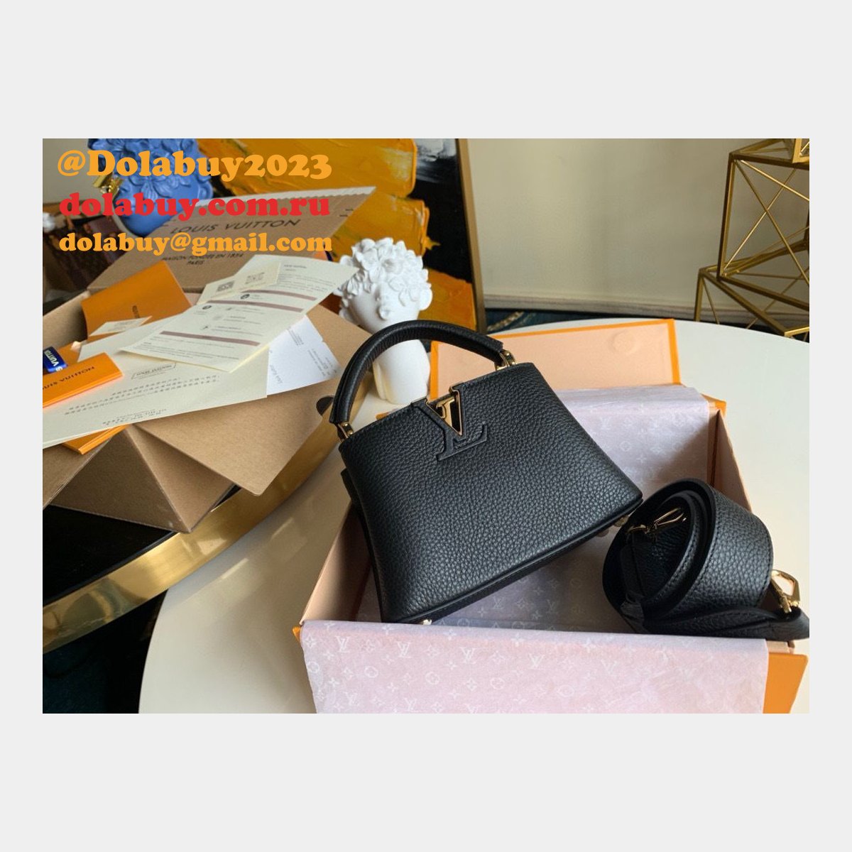 LOUIS VUITTON CAPUCINES REPLICA HANDBAGS WHOLESALE M56071