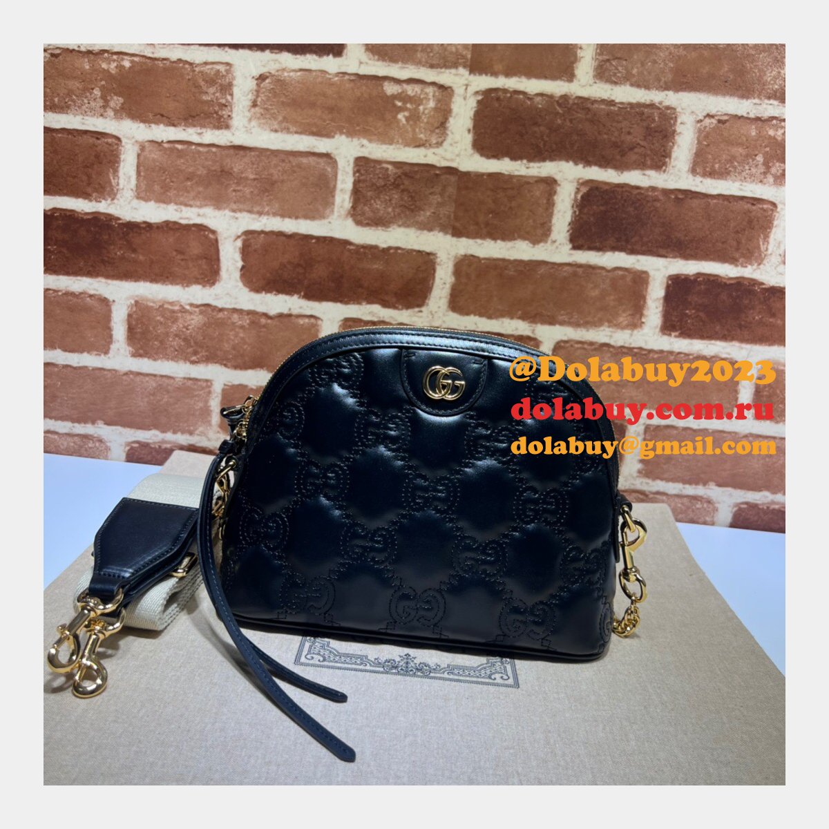 Gucci Luxury 702229 GG Matelassé Leather Shoulder Replica Bag